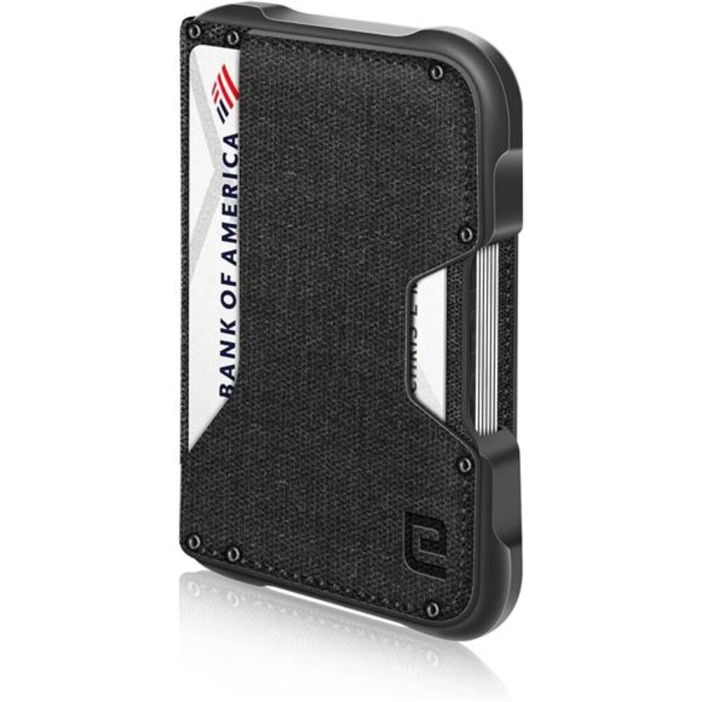 PULeather Bifold Front Pocket Slim Wallet for Men,Aluminum Metal Travel Tactical